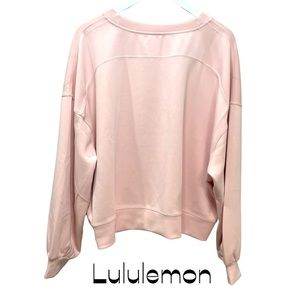 Lululemon Perfectly Oversized Cropped Crew Softstreme Pink Mist SZ 20 NWT SOFT